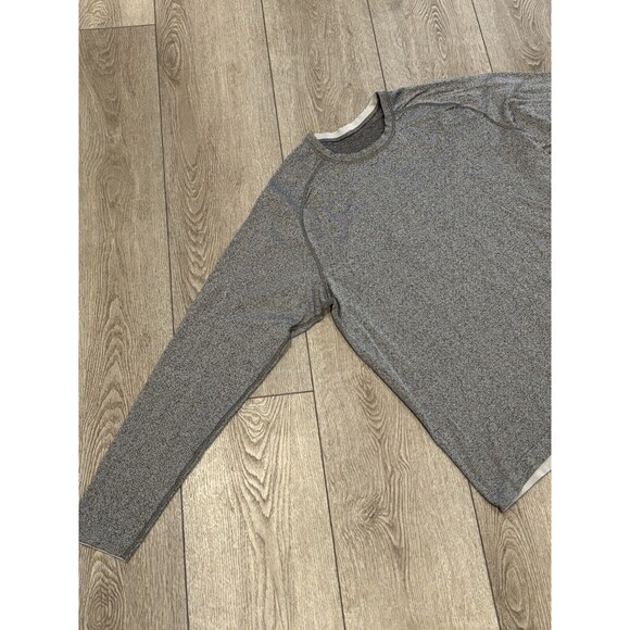 Lululemon Mens Time To Get Dirty Get Outside Get Sweaty Long Sleeve Grey 2XL XXL - Picture 2 of 7